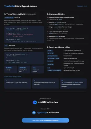 Literal Types & Unions Cheatsheet: Dark: Image 2