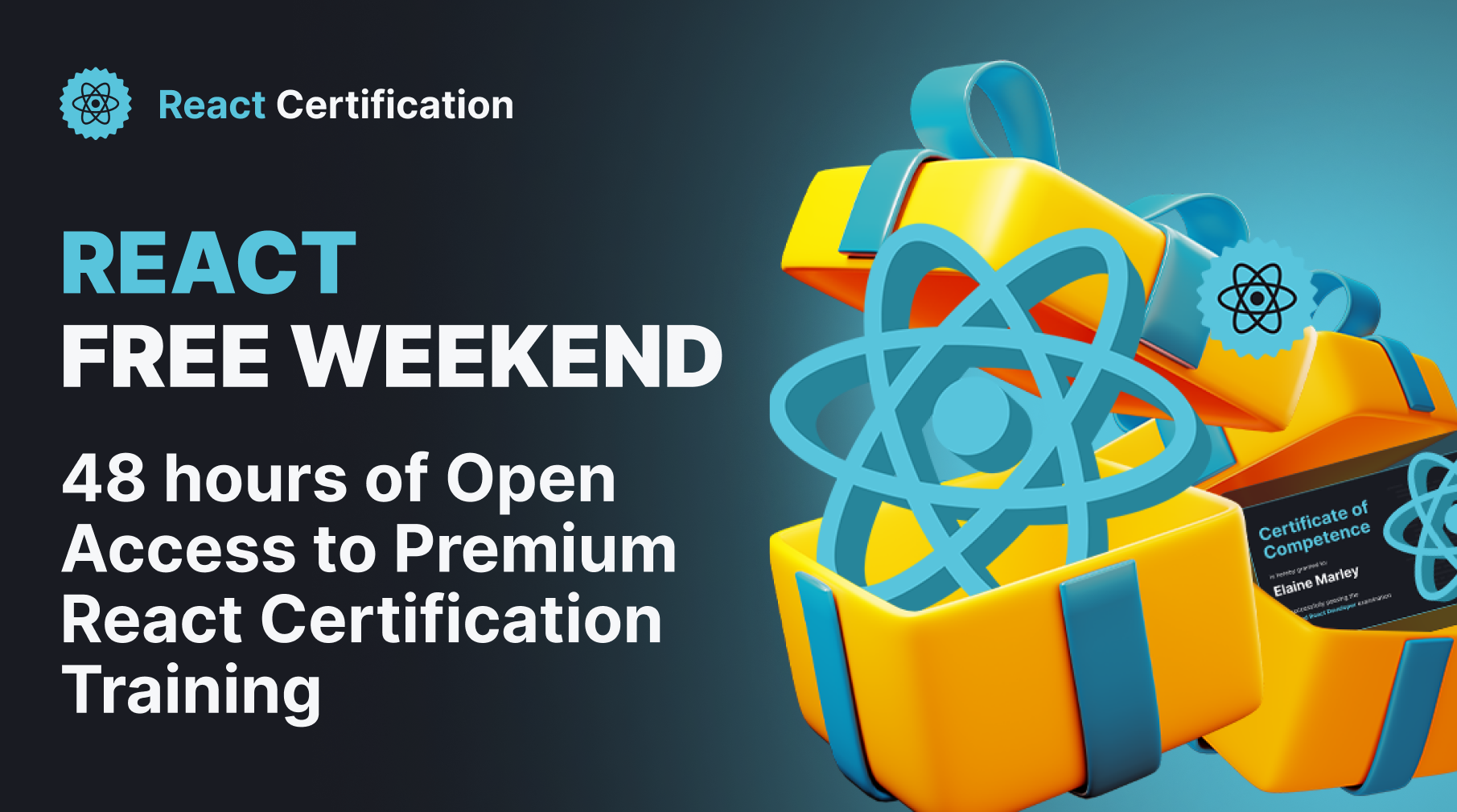 React Free Weekend: 48 hours of Open Access to Premium React Certification Training