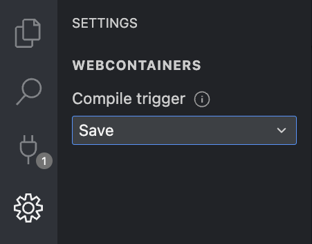 screenshot of the compile trigger setting to customize when your code changes will be injected into the preview