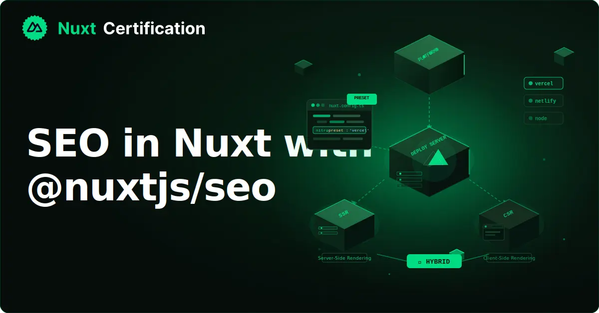 SEO in Nuxt with @nuxtjs/seo