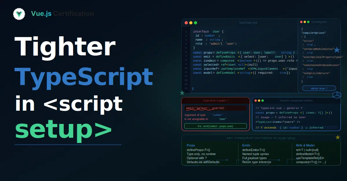 Tighter TypeScript in <script setup>